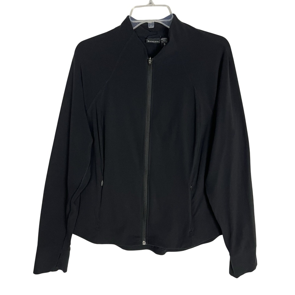 ATHLETA Salutation Jacket Women's Size XL Black Zip Pockets